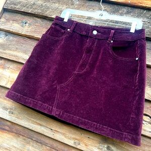DL1961 Burgundy velvet Mini Skirt Georgia manor